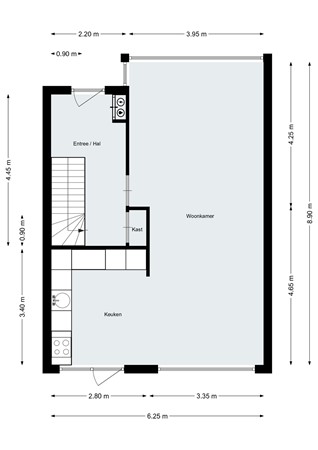 Floorplan - Poelekes 25, 4661 LP Halsteren